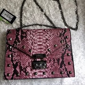BADGLEY MISCHKA VEGAN LEATHER SNAKEPRINT CROSSBODY
